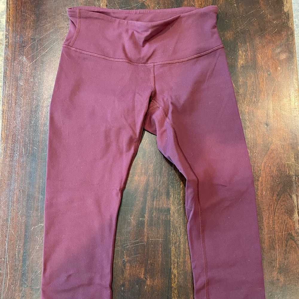 Lululemon Athletica Burgundy Leggings
